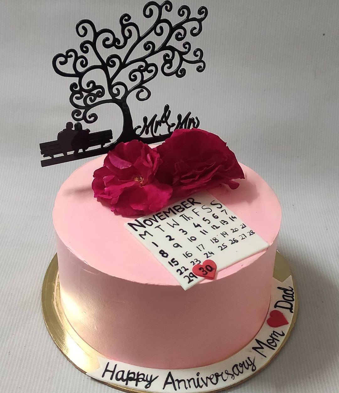 Choco Drip Anniversary Cake-nextbuild.com.vn