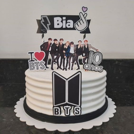 BTS Theme Cake|Best Customized Cakes in Hyderabad|CakeSmash.in