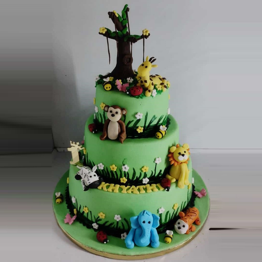 Wild Animal Cake | Jungle Cake - YouTube
