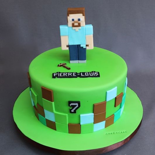 Minecraft Theme Buttercrean Kids Birthday Cake From Irresistible Cakes