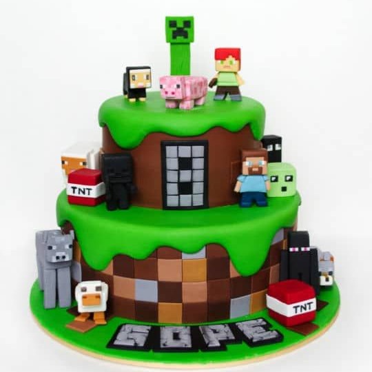 Vanilla Pods By Kim on Instagram: Happy Minecraft Day! 🎉🎂✨ As we  celebrate the Minecraft anniversary, we're excited to showcase some of the  Minecraft custom cakes we've created. From blocky landscapes to