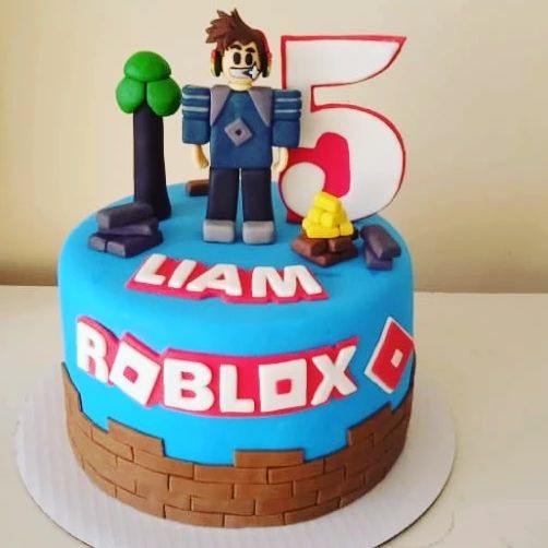 Roblox High Boy Or Girl Dripping Birthday Cake With Cake Topper