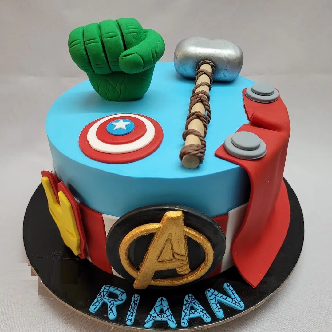 Rocking Avengers Pinata Cake - Cake House Online