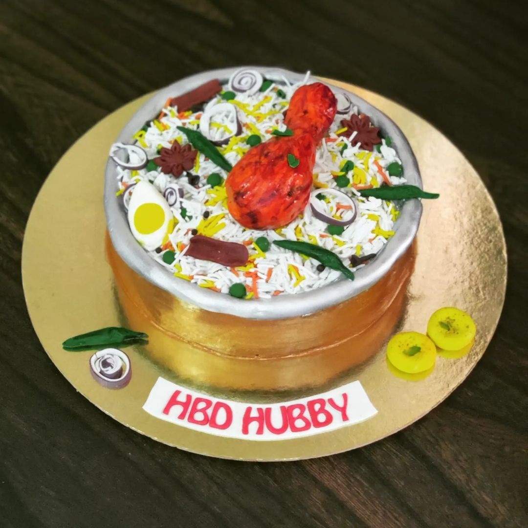 Pot chicken Biryani cake - Decorated Cake by Sindhu's - CakesDecor